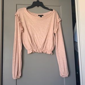 Light Pink Crop Long Sleeve